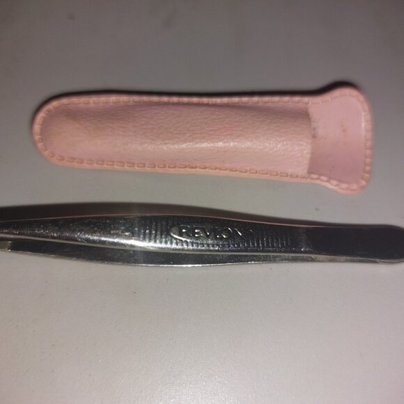 new vintage Revlon point tip tweezers in pick sheath - Picture 2 of 3